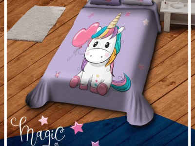 Edredón Unicornios Lila